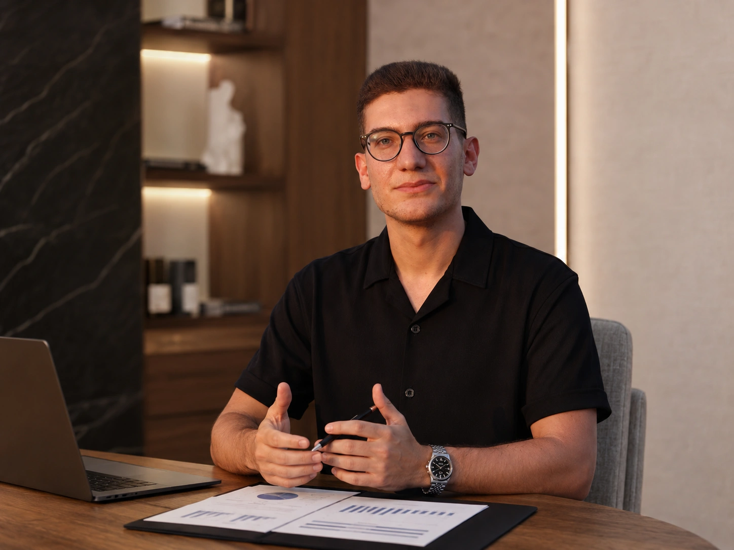 Reza Sharifi working on professional website design for aesthetic clinics