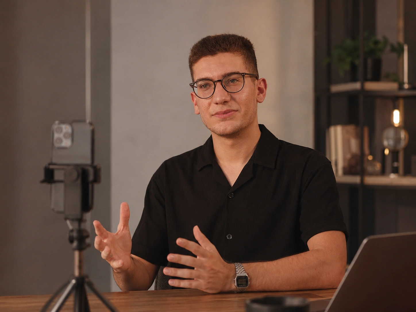 Reza Sharifi working on social media marketing for aesthetic clinics