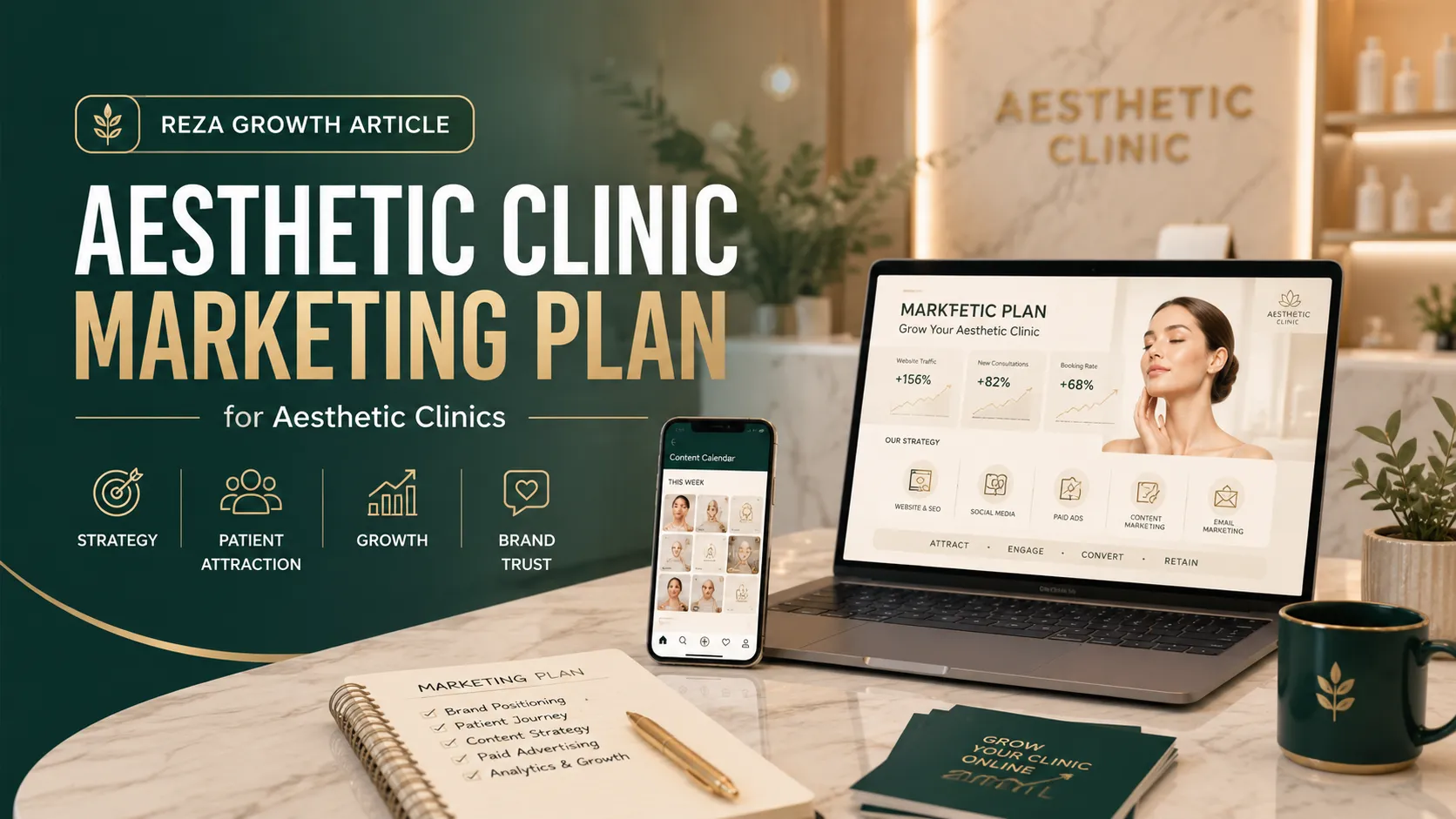 Aesthetic clinic marketing plan for patient growth, acquisition, conversion and retention